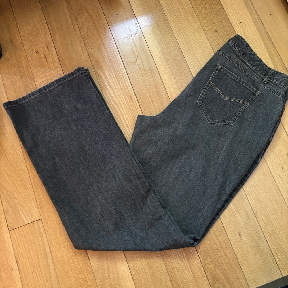 Tribal Jeans Stretch Black Boot Cut Jeans - Size 14